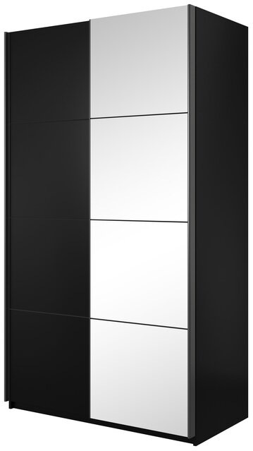 Šatní skříň BARO 120 se zrcadlem černá